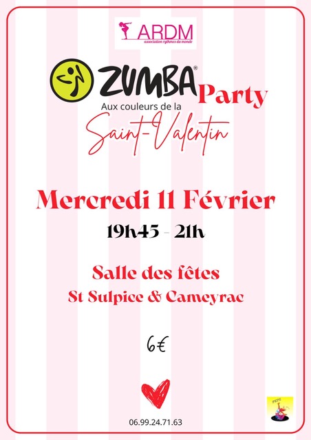 Stage de Zumba spécial Saint-Valentin — SSC Dance School